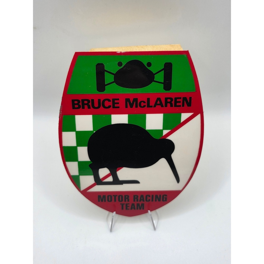 Vintage Bruce McLaren Motor Racing Team Kiwi Decal 5" Racing F1 Original Style